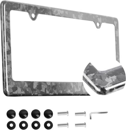 Forged Real Carbon Fiber License Plate Frame,