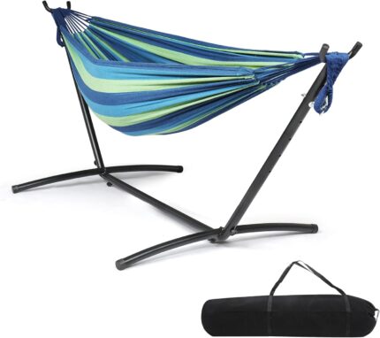 Heavy Duty 550 LBS Double Hammock with Stand Included