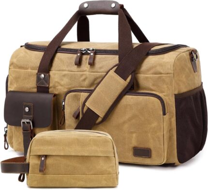 Bag  Travel Duffle Bag Weekender Bag with Shoe Compartment Overnight Bag for Men Travel Bag Carry On Lugguage Brown