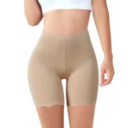 Summer Thin Ice Silk Bottom Pants Women's Three Point Leggings High Waist Butt Lift Yoga Sports Pants Seamless Underwear calças