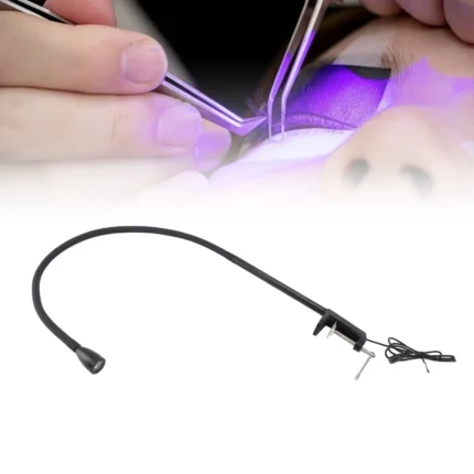 Gooseneck UV Lamp UV Lamp for Lash Extension 395 to 400nm Gooseneck UV LED Lash Light with Clamp and Foot Pedal Switch for Nails