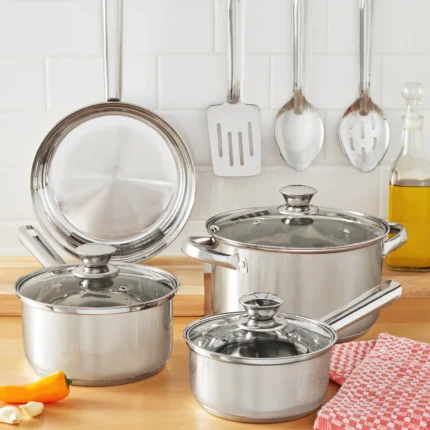 10-Piece Nonstick Stainless Steel Cookware Set – Ultimate Durability and Style for Every Meal